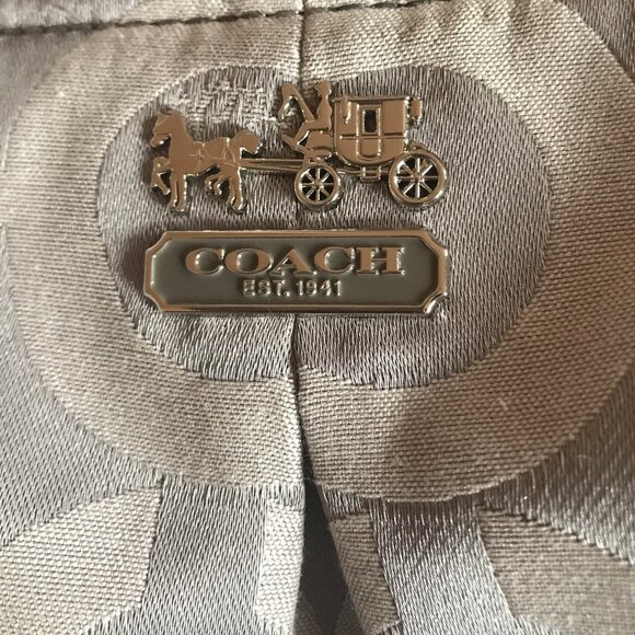 Coach Beige Gold Handbag Hobo Purse - Picture 9 of 12